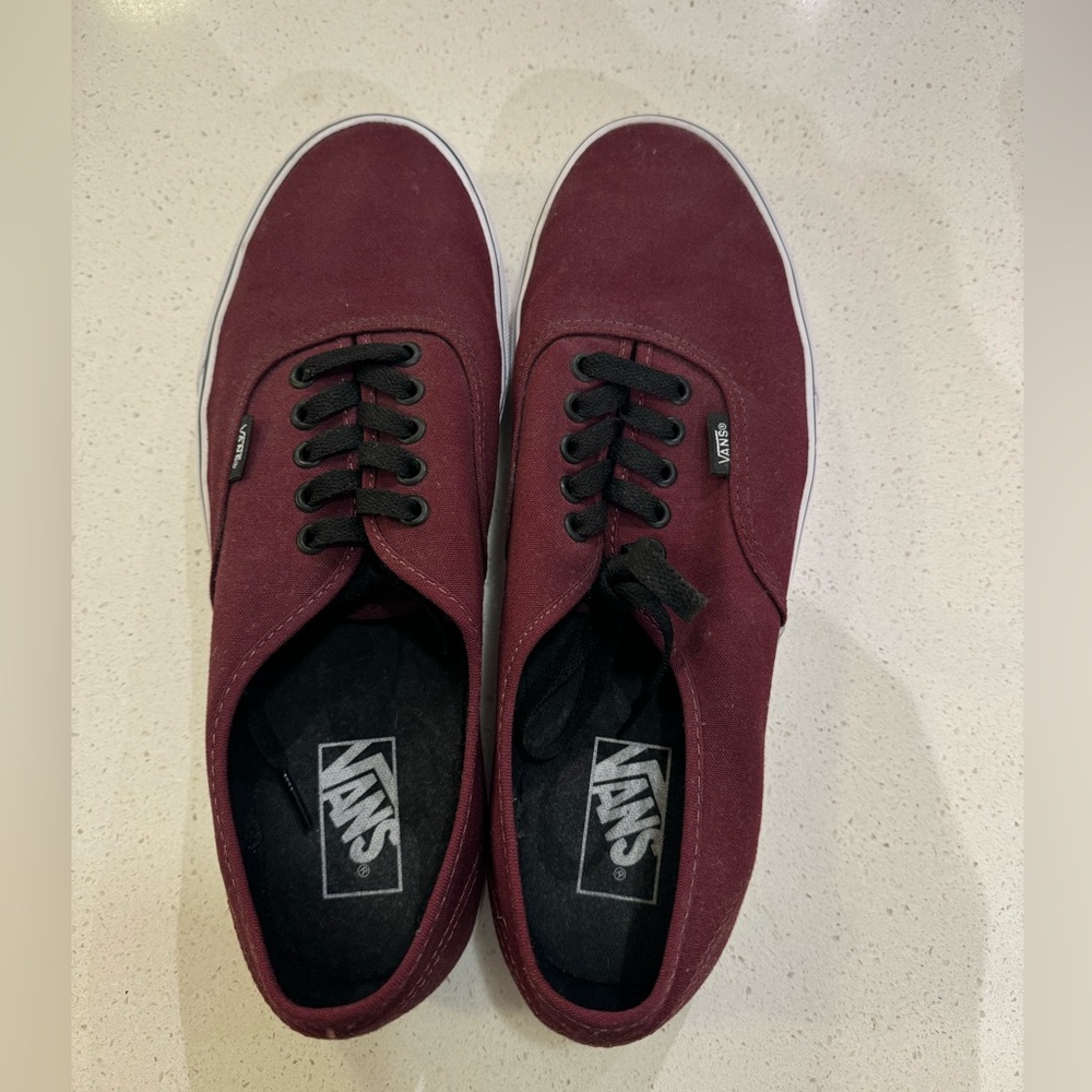 Vans Men's Dark Red Sneakers